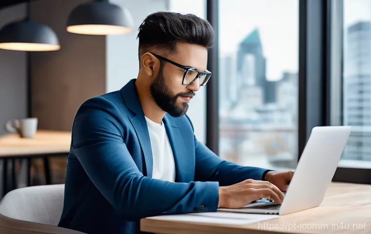 국제커뮤니케이션 분야 취업 전망 - A metaphorical and inspiring image depicting a young professional, dressed in smart business attire,...