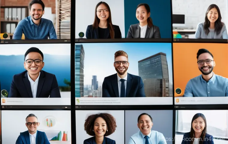 글로벌 커뮤니케이션 전문가로서의 경력 개발 - A vibrant, high-angle wide shot of a diverse group of young adult professionals from various contine...