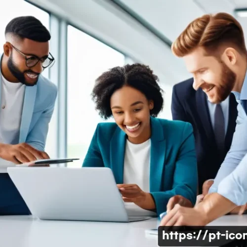 국제커뮤니케이션 고급 자격증 - **Prompt 1: Global Team Collaboration and Harmony**
    "A vibrant, wide-angle shot of a diverse gro...