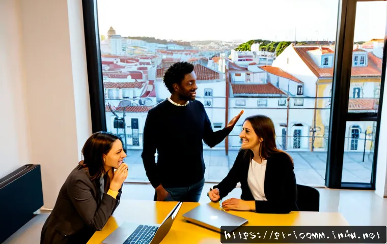 Home 17 국제커뮤니케이션 현장 경험 - Photorealistic international communication workshop in a bright Lisbon co-working space, Portuguese-...